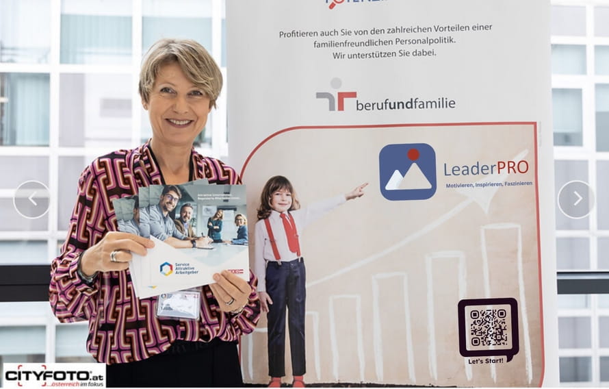 Sabine Wölbl mit LeaderPRO die neue App für eine bessere Vereinbarkeit von Familie und Beruf