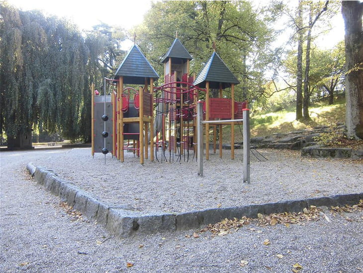 Linz, Auf der Gugl, Spielplatz Übersicht