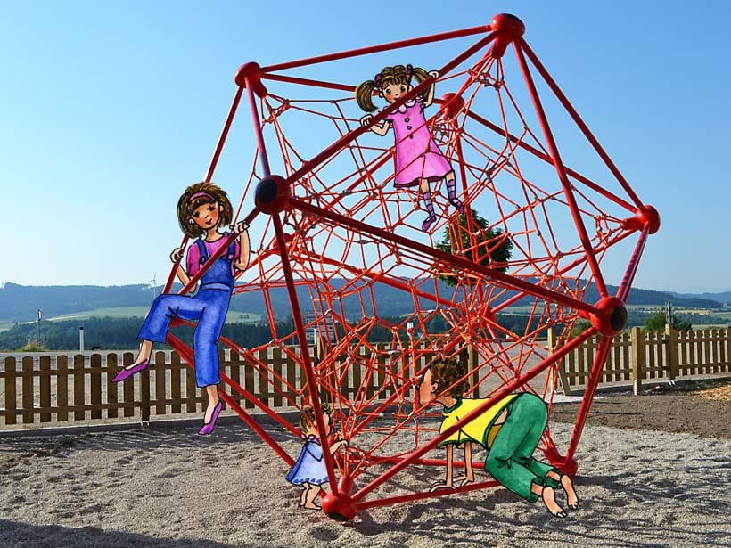 Geiersberg Kletterpyramide Illustration