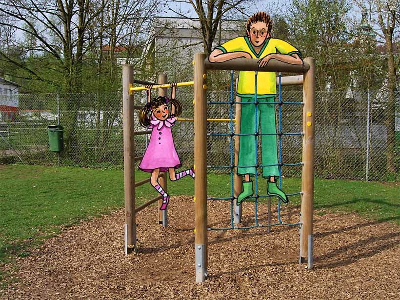 Steinerkirchen an der Traun Sportanlage Reck mit Illustration