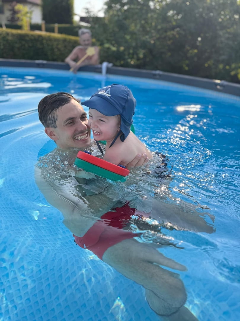 Badespaß mit Papa