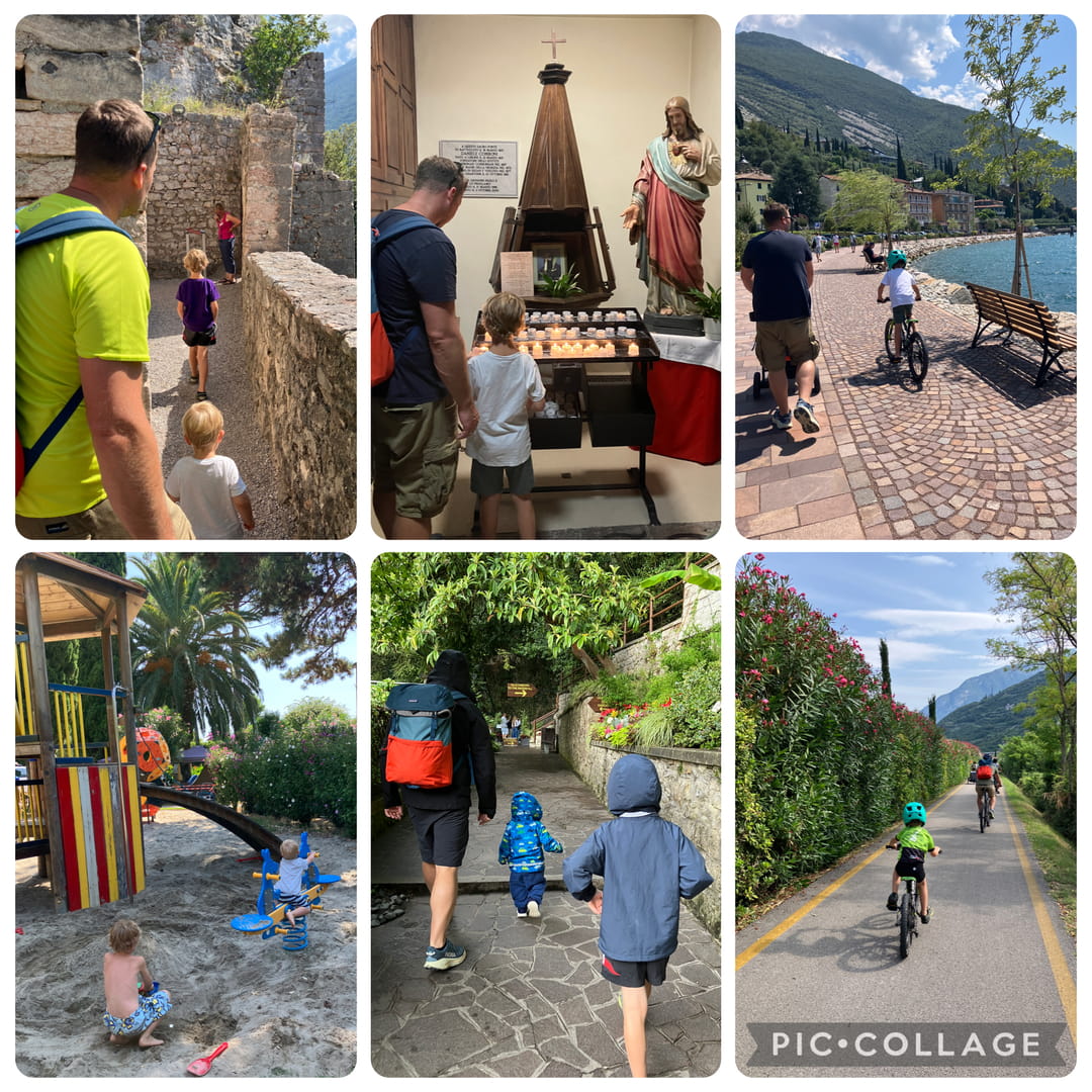 Schau uns über die Schulter - egal ob Burg, Kirche, Spielplatz oder Rad - gemeinsam macht alles Spaß