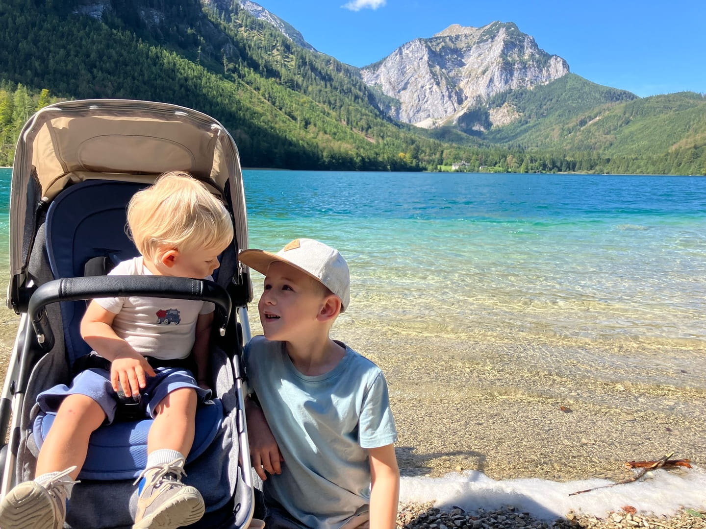Meine Jungs beim Langbathsee 