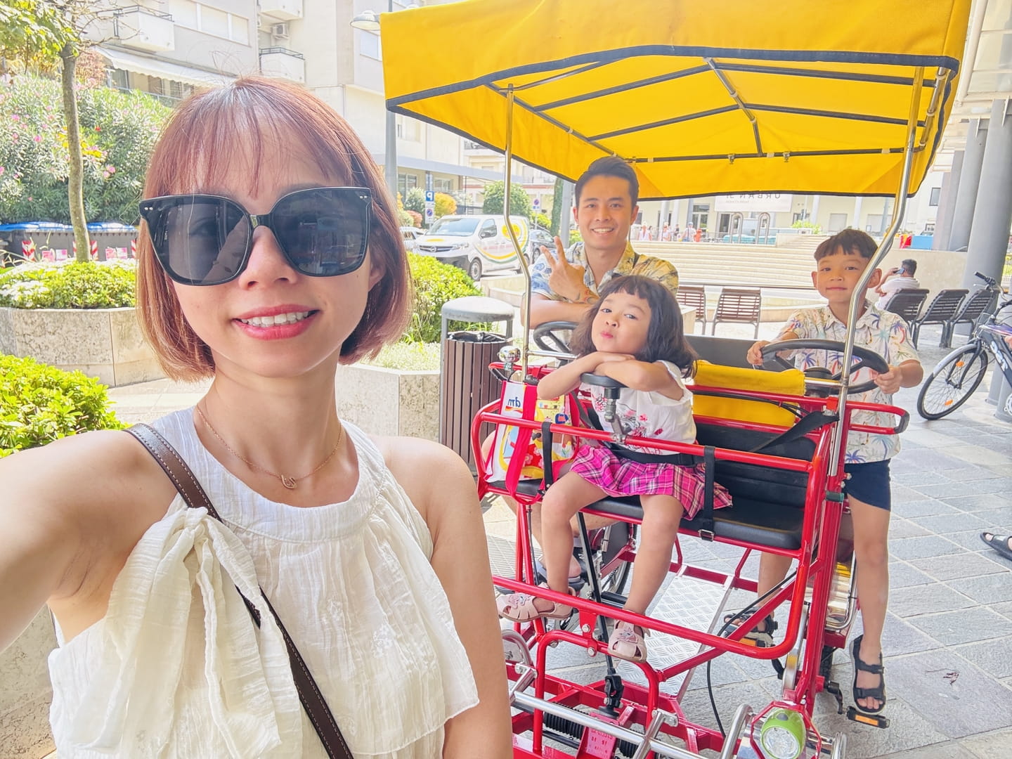 Schönen Urlaubstag mit Familien 