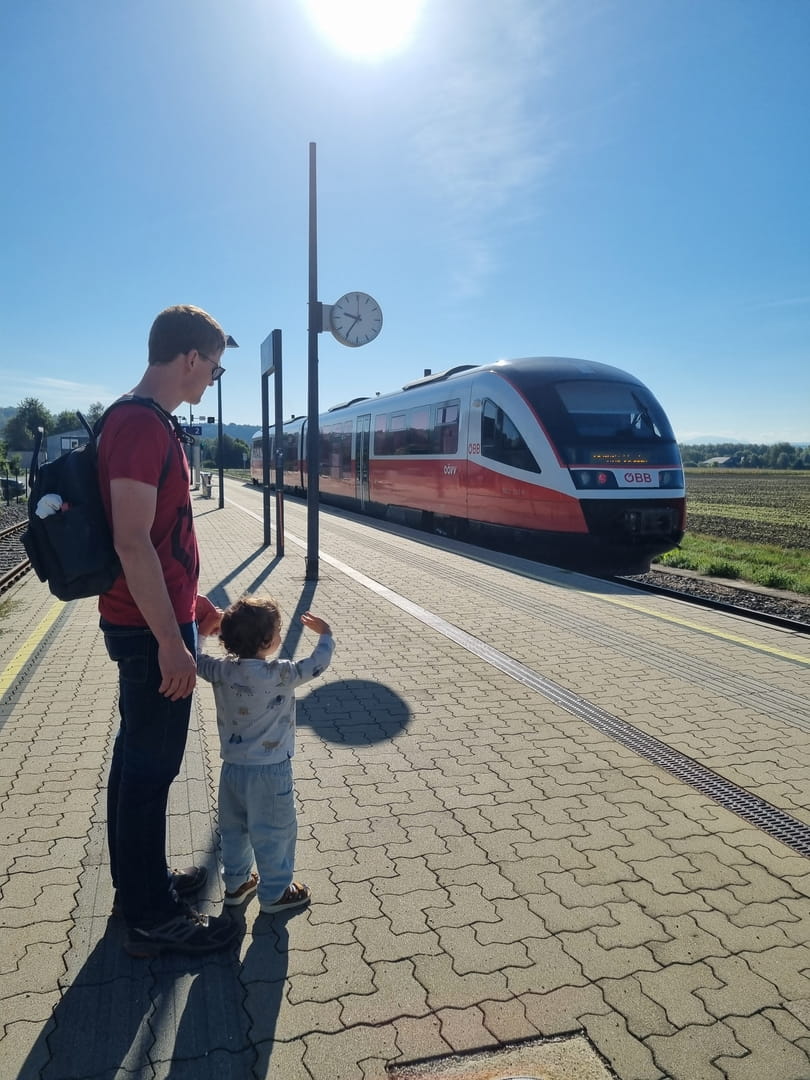 Die erste Zugfahrt