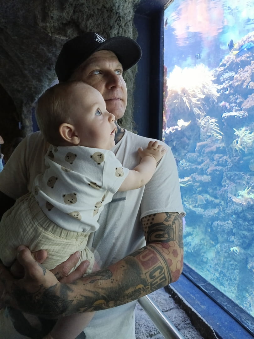 Das erste Mal im Aquarium 