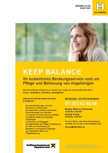 Keep Balance - Ihr kostenfreies Beratungsservice rund um Pflege und Betreuung von Angehörigen