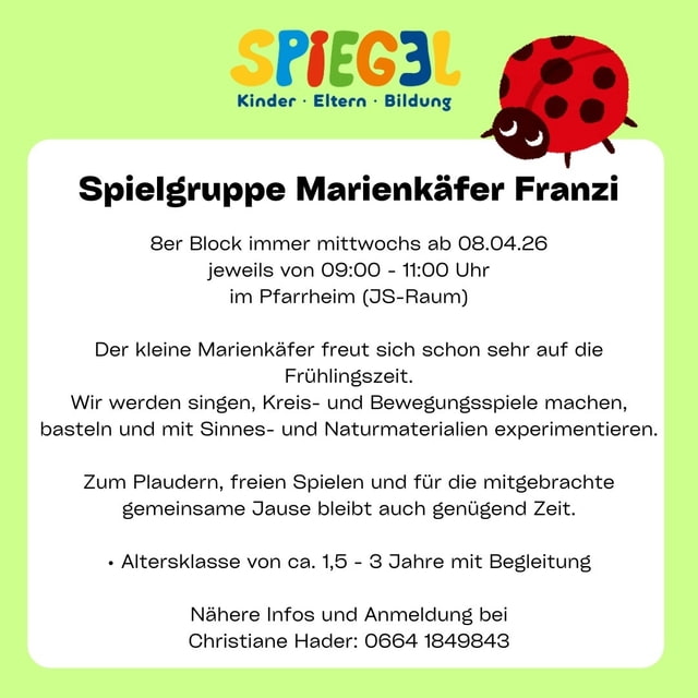 Spielgruppe Marienkäfer Franzi