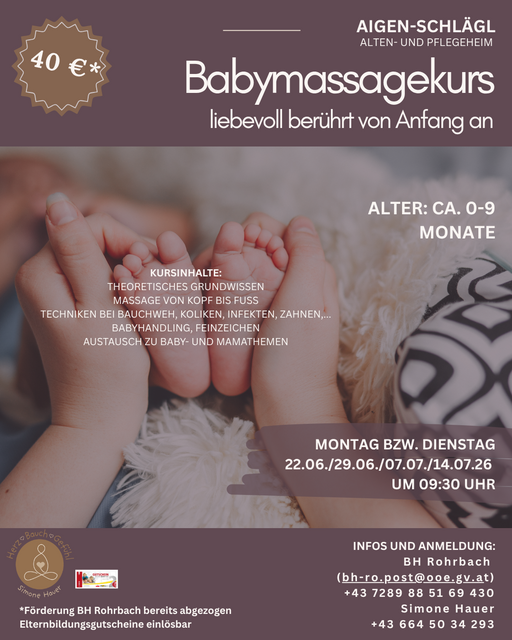 Babymassagekurs Simone Hauer