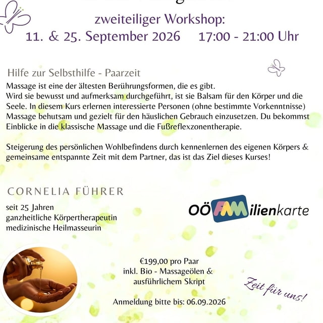 Massage für den Hausgebrauch - Paarzeit