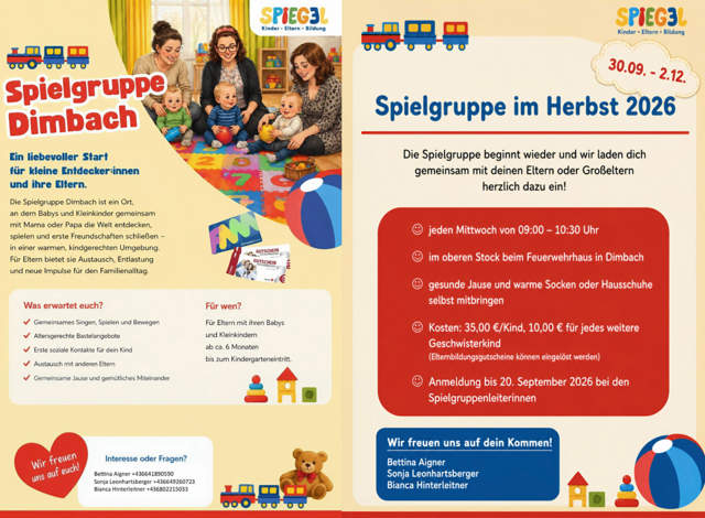 Einladung Spielgruppe Herbst