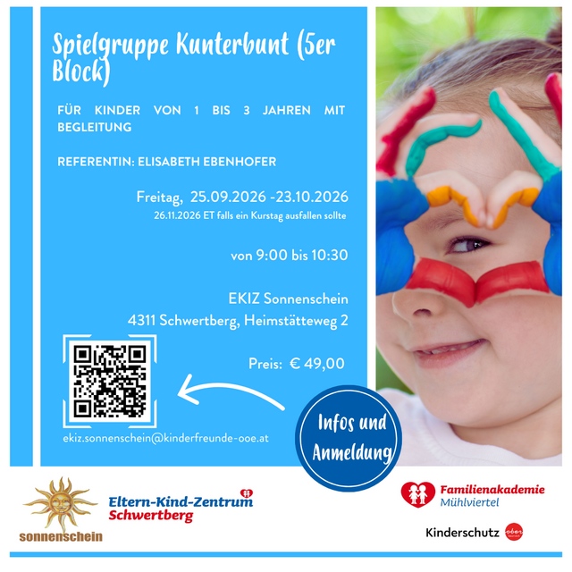 Spielgruppe Kunterbunt 1. Block (5er Block) 